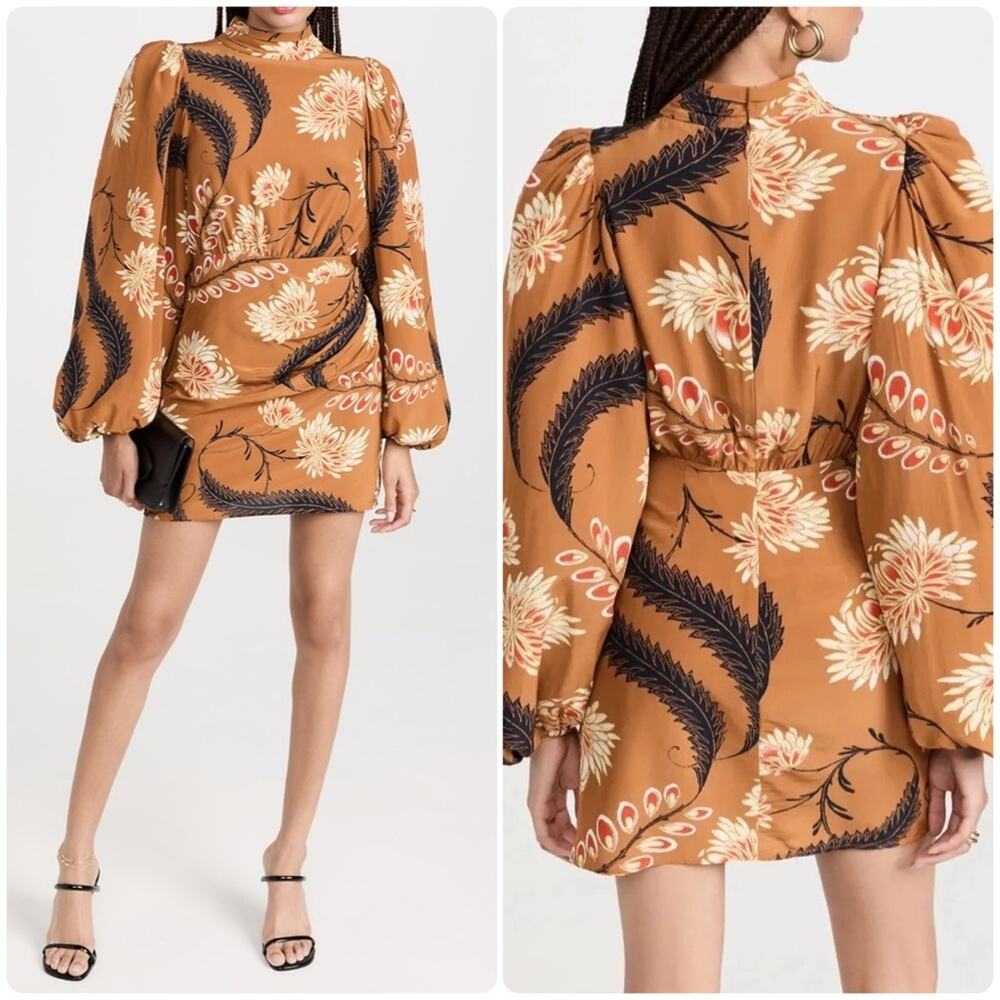 RHODE Luke Mini Dress Floral Brunette Kiku Grande